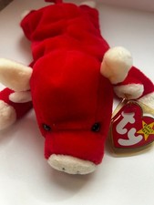Ty Beanie Buddy Snort the Bull Plush Toy - 4002- 1995- P.V.C Pellets
