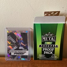 David Shields 2025 Leaf Metal Baseball 1/1 Pre Production Proof -Caught Looking