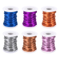 12 Gauge 2 mm Wire, Light Pink/Silver/Sapphire Blue/Purple/Rose Gold/Orange Red