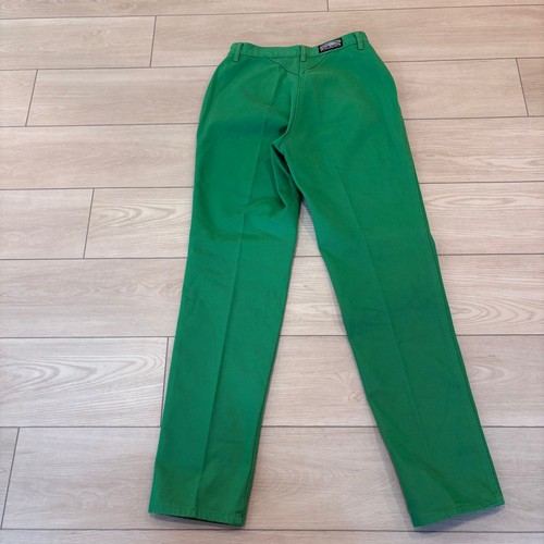 Vintage Rocky Mountain 80s High Waist Green Pants Retro Fitted Women's Jeans - Picture 2 of 6