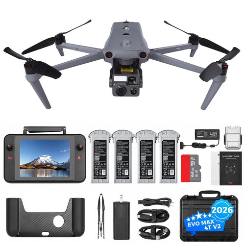 NEW Autel EVO Max 4T V2 Thermal Drone w/ 4 Batteries 160X Zoom LRF Quadcopter