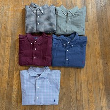 Polo Ralph Lauren Men s Button Down Long Sleeve Shirt Lot Size 2XB Big - 5 Piece