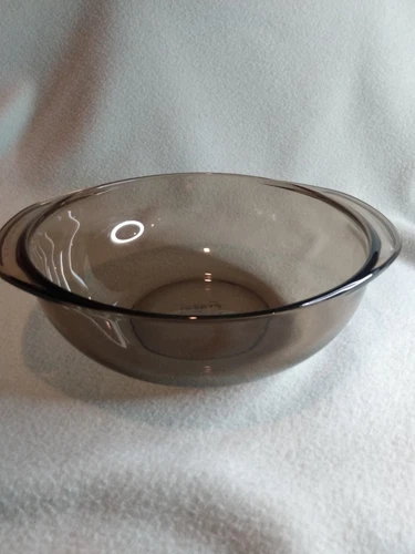 PYREX 2L Corning Amber Brown Glass Round Bowl Casserole Dish NO Lid #024 D-11