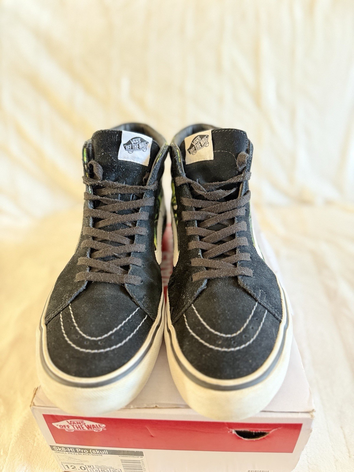 Size 12- Vans Supreme x Sk8- High Glow-In-The-Dark Skull Pile thumbnail 9