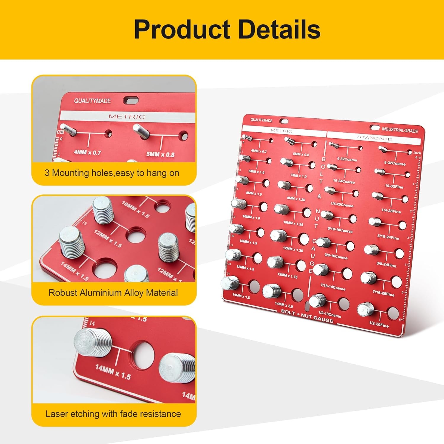 28 Thread Checker, Nut and Bolt Size 28 Checker 