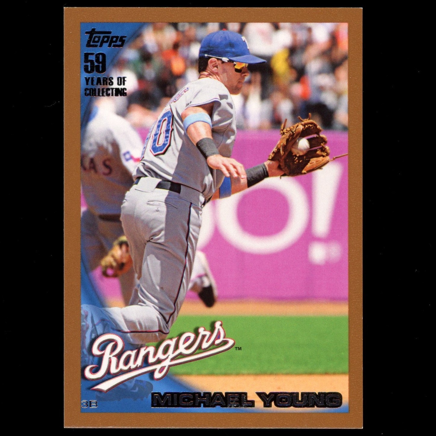 2010 Topps #643 Michael Young Copper Parallel SP #/399 Texas Rangers