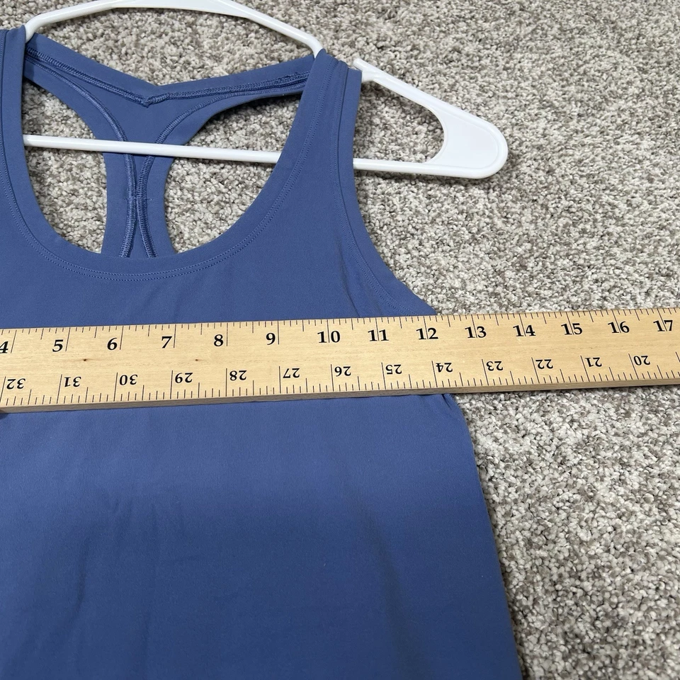 Camiseta sin mangas Lululemon Power Y para mujer 6 azul sujetador incorporado espalda deportiva yoga gimnasio Foto 4 de 4
