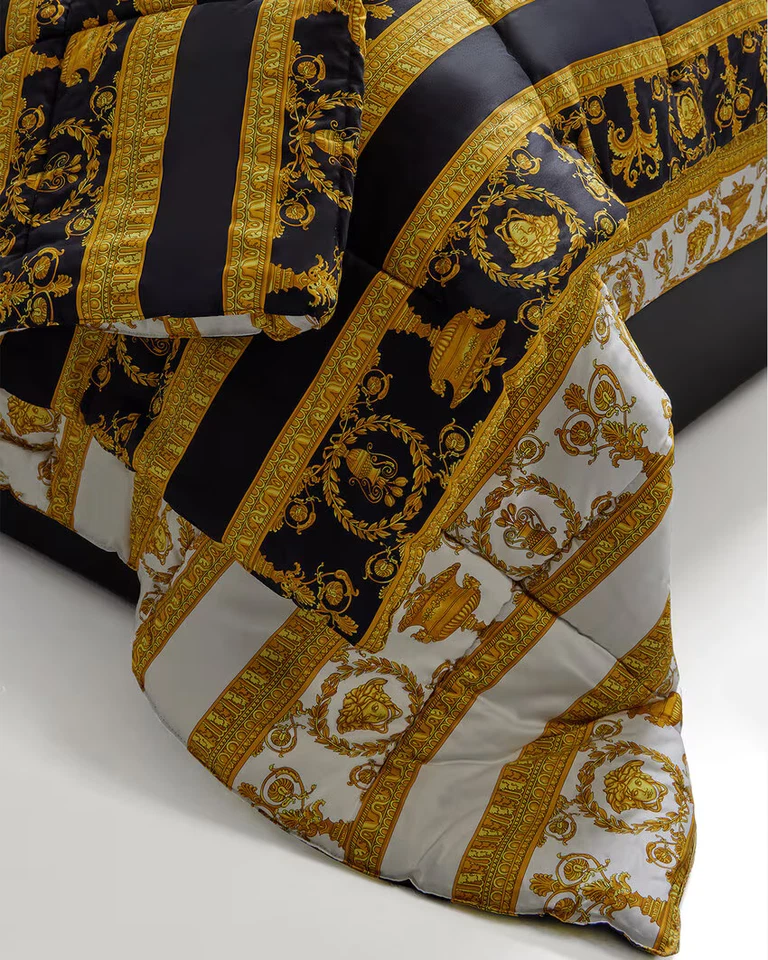 $1345 Designer VERSACE Home Love Baroque Double Faced Comforter Blanket - Image 4 of 4