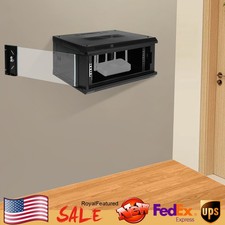 4U Wall Mount Network Server Cabinet, Locking Glass Door, Removable Side Panels