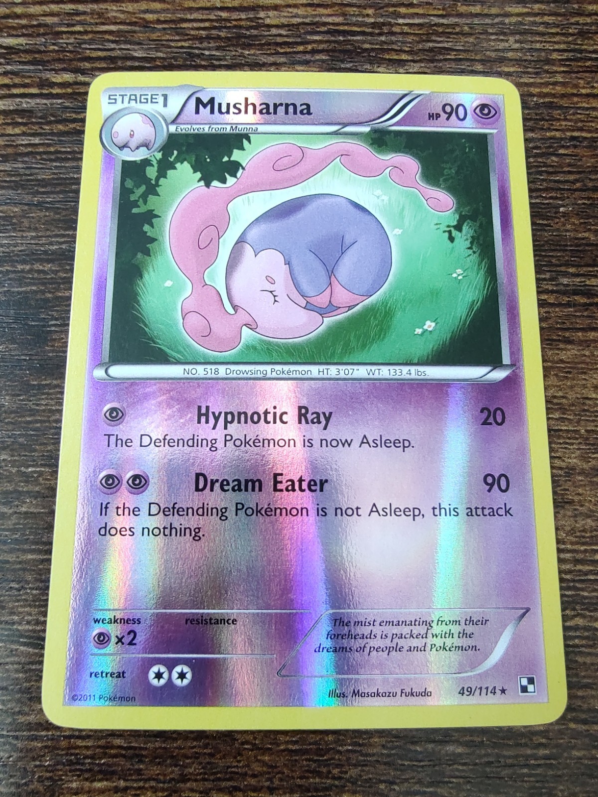 Musharna 49/114 Black & White Base Set Pokemon Reverse Holo NM-MINT