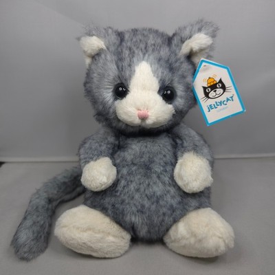 Brandneu mit Etikett Jellycat - Dolly Fäustling Kätzchen - Plüschtier Kuscheltier 8 Zoll nicht mehr produziert Tabby Katze Pudgey