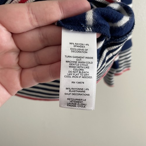 Vineyard Vines Girls M Striped Bonjour St. Barth’s Dreamcloth Crewneck Pullover - Picture 9 of 10