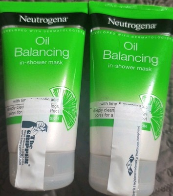 2 Pack Neutrogena Oil Balancing In-Shower Mask For Oily Skin 5.07 oz  Rk/3