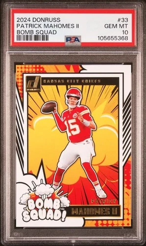 Patrick Mahomes PSA 10 Bomb Squad Insert 2024 Panini Donruss #33 NFL KC Chiefs