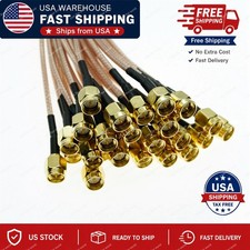 5Pcs SMA Male To SMA Male Plug Connector Crimp RF Coax RG316 Cable Pigtail