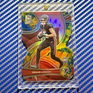 Drake London 2022 Panini Spectra Universal Prizm Die-Cut /10 RC Rookie #146