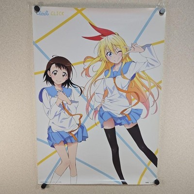 ClariS CLICK Nisekoi announcement B2 poster shaft drawing #f993a4