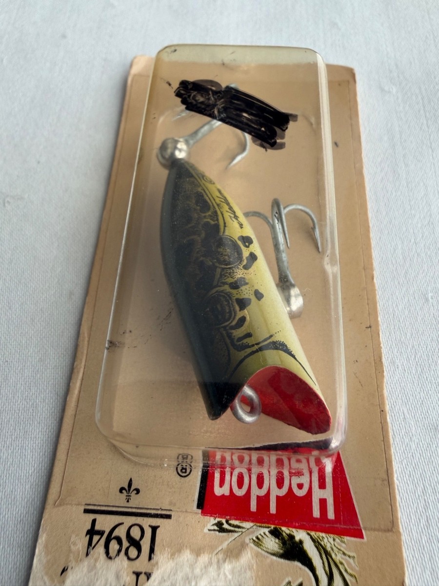 Vintage Heddon Tiny Lucky 13 Fishing Lure - Natural Leopard Frog