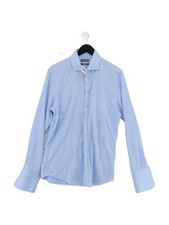 John Lewis Men's Shirt Chest: 42 in Blue 100 Cotton Basic