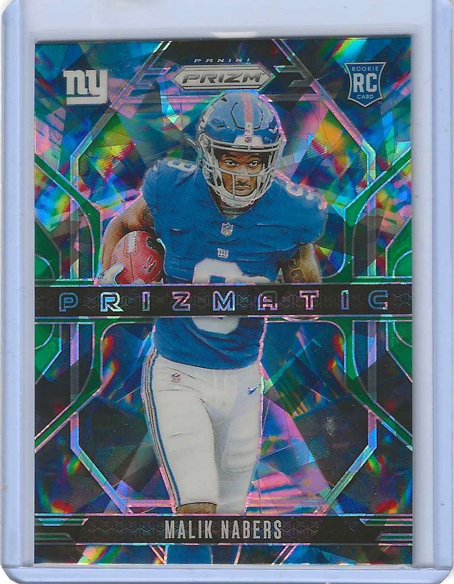 2024 Panini Prizm - Prizmatic Malik Nabers #13 Green Ice Prizm (RC) (NY Giants)