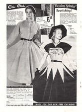Miss Lee Fashions Chic Check Design Dazzling Splendor Dresses 1950 Mag Print Ad