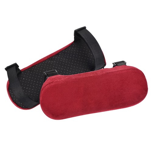 Office Chair Arm Pads,2 pcs Office Chair Arm Cover Soft Armrest Pad,Red - Afbeelding 1 van 6