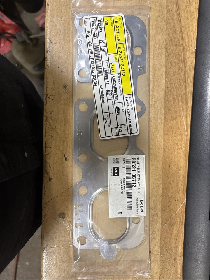 NUEVA JUNTA DE ESCAPE LADO DERECHO HYUNDAI KIA GENUINA OEM 285213C712 Foto 2 de 3