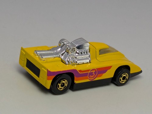 Coche fundido a presión Hot Wheels Hot Ones Cannonade amarillo 1691 Hong Kong GHO 1980 de colección - Imagen 2 de 7