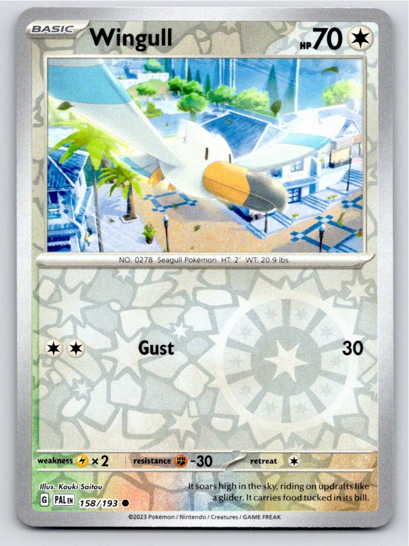 POKEMON WINGULL PALDEA EVOLVED 158/193 REVERSE HOLO COMMON NM A10231 FREE S&H