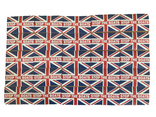 Pack Of 25 x Reform UK Great Britain Stickers - Nigel Farage Stop The Boats - Picture 2 of 2