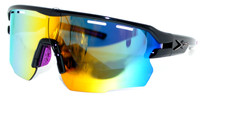 X Loop Wrap Sunglasses New 8X3735 Black w Magenta Trim