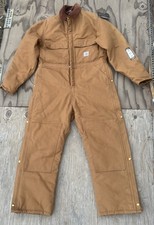 Carhartt X02 Arctic Quilt Lined Duck Canvas Coveralls 44 Short