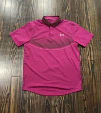 Under Armour The Iso Chill Polo Shirt Men s Small Magenta Purple Nylon Elastane