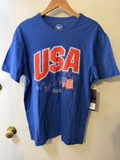 NEW '47 Brand USA Stars and Stripes the Beautiful Game T Shirt Red White Blue M.