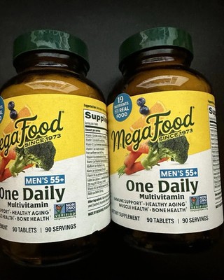 2 Pack! MegaFood Men Over 55 One Daily Multivitamin Tablet - 90 Count times 2