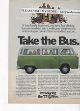 Original 1977 Volkswagen Station Wagon ( Bus ) vintage print ad