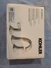 Kohler Riverly 8" Widespread Bathroom Faucet With Clicker Drain Brushed Nickel