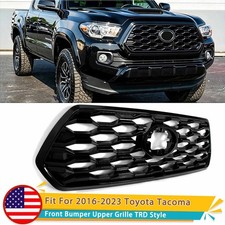 Front Grille Grill Insert Gloss Black Mesh Style For Toyota Tacoma Trd 2016-2023