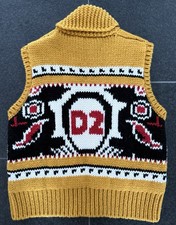 DSQUARED2 F/W 2020 Etnico 12Y Caldo Knit Woolen Cerniera Lampo Gilet Lana Felpa