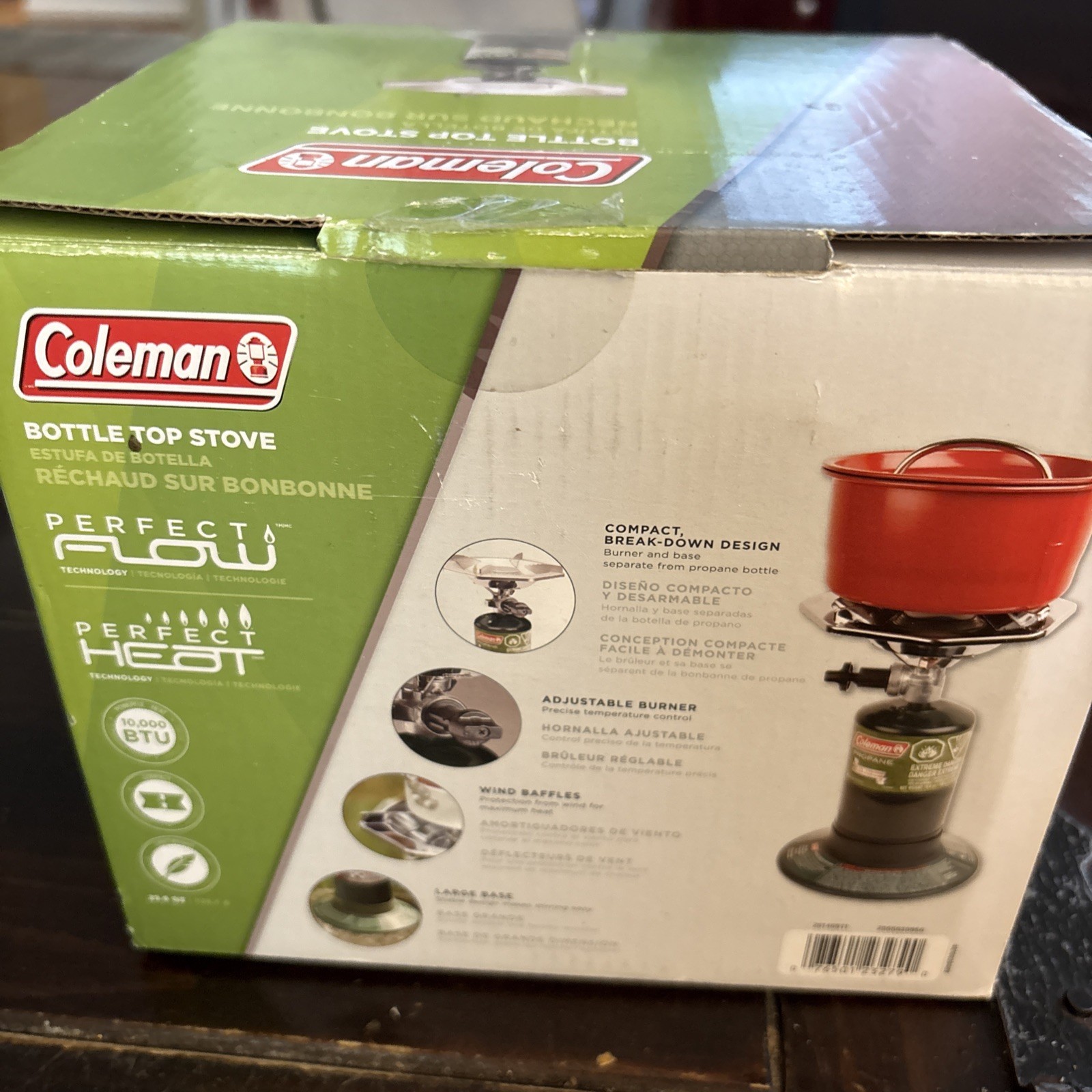 Coleman 1-Burner PerfectFlow Bottle Top Propane Stove 10,000 BTU Camping Outdoor