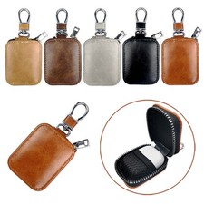 Universal Vintage Leather Zipper Earbud Case Portable Storage For All Earphones