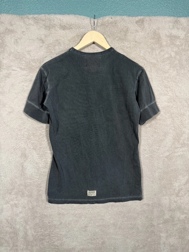 Camiseta Nigel Cabourn Para Hombre XS Gris El Ejército Gimnasio Algodón Orgánico Lavado Desteñido Foto 3 de 4