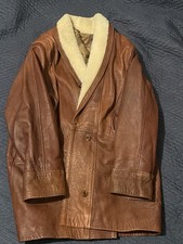 Montone vintage shearling in vera pelle taglia L