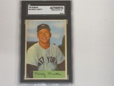 1954 Bowman Baseball #65 Mickey Mantle SGC AUTHENTIC MIN SIZE