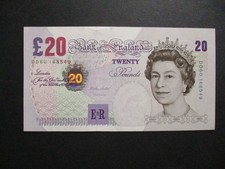 BANK OF ENGLAND £20 BANKNOTE - M.V.LOWTHER - DD60 168549