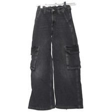H&M, Cargohose, Gr&ouml;&szlig;e: 146, model: wide leg, Schwarz #PO0