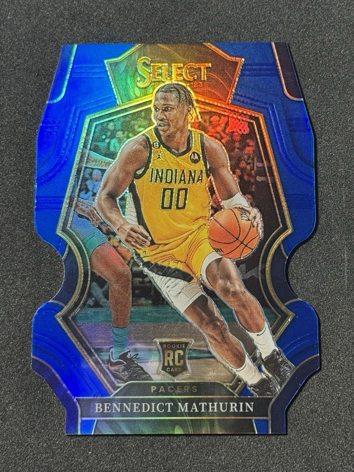 2022 Select Bennedict Mathurin Premier Level Blue Prizm Die-Cut /249 Rookie RC