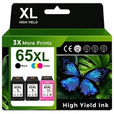 For HP 65XL Ink 65 Ink Cartridge for ENVY 5010 5055 5052 Deskjet 2600 2652 2636