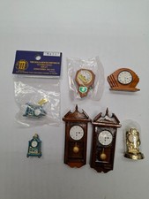 Dolls House Furniture 1:12 Job Lot Clocks Wall clock Mantel Grandfather