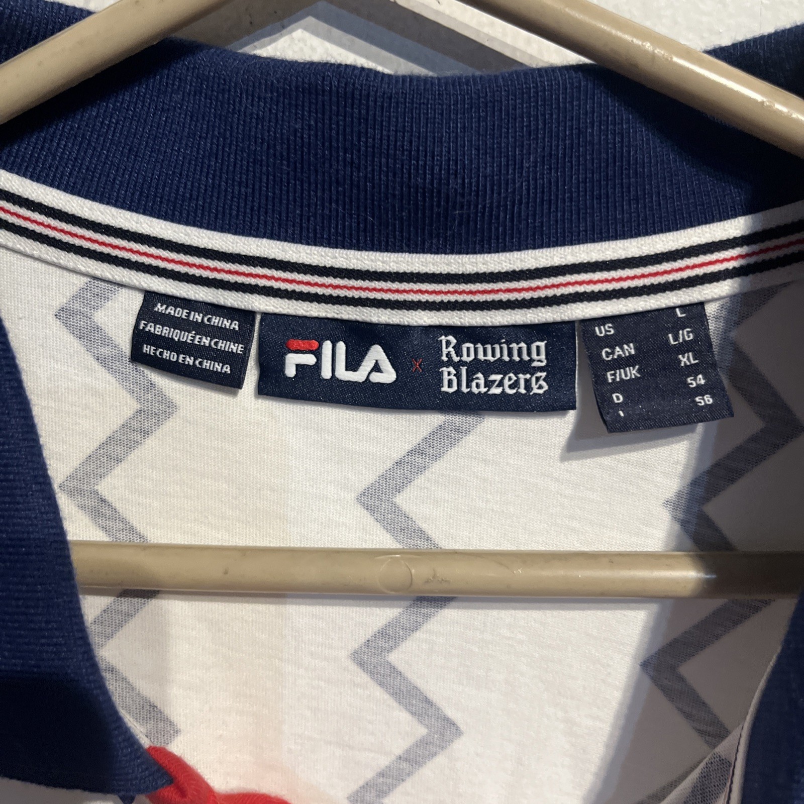 FILA Blazer da Canottaggio Rugby Babar Tennis Uomo Taglia Large Polo Shirt